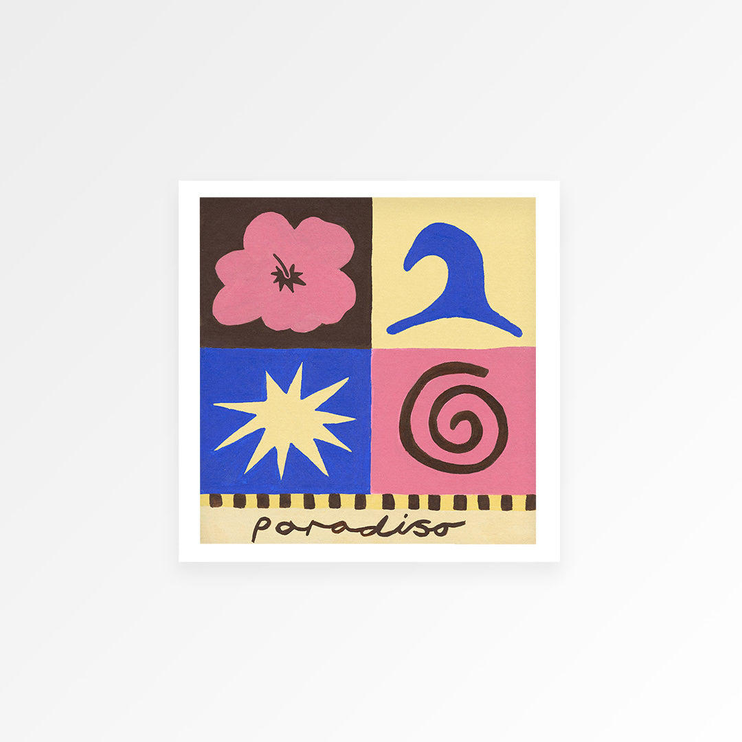 Paradiso Hand Painted Art Print