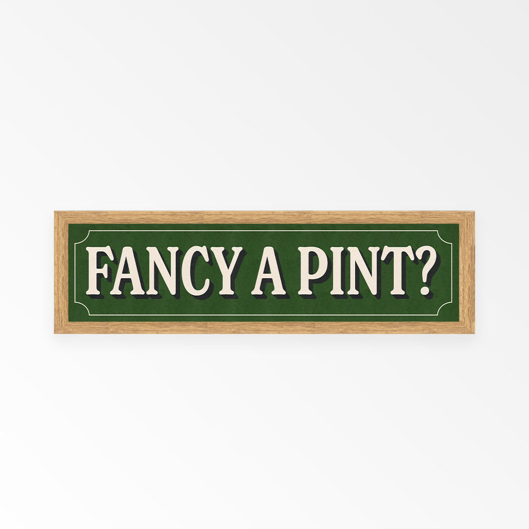 Fancy A Pint Panoramic Framed Print