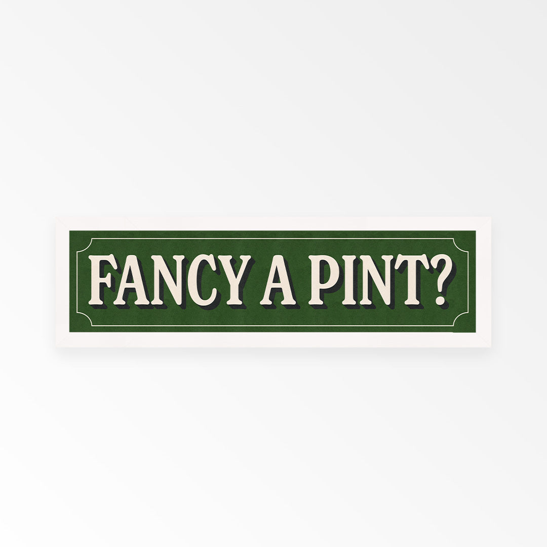 Fancy A Pint Panoramic Framed Print
