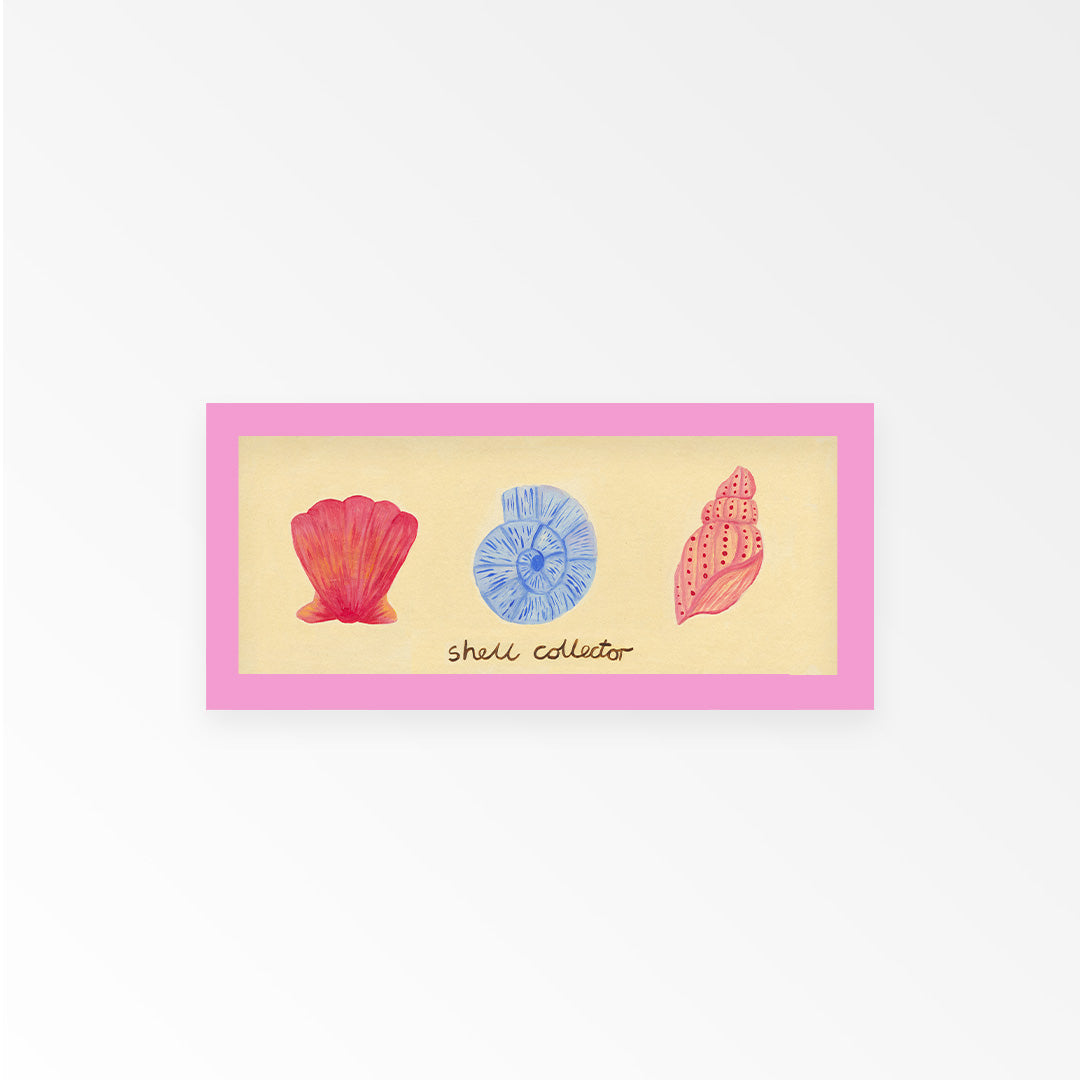Shell Collector Panoramic Framed Print