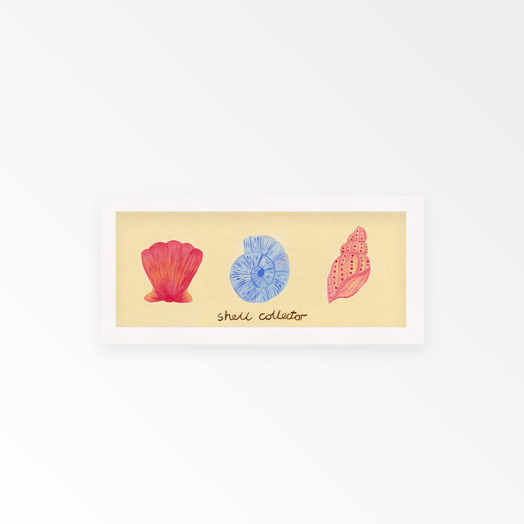 Shell Collector Panoramic Framed Print