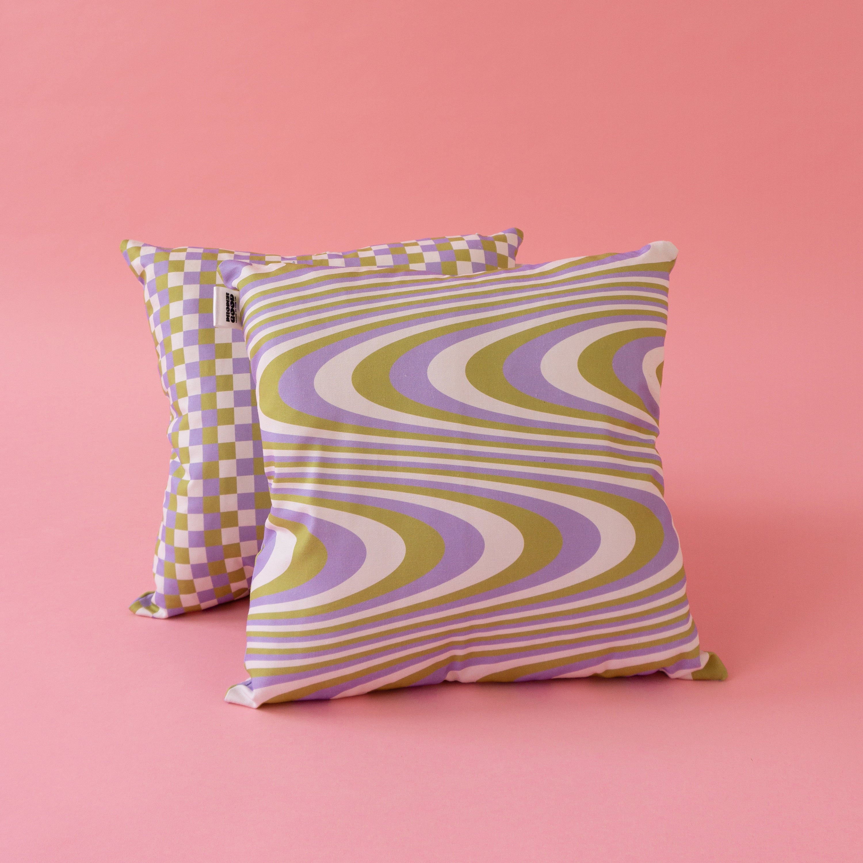 ★ COVER ONLY ★ Lime & Lilac Cushion