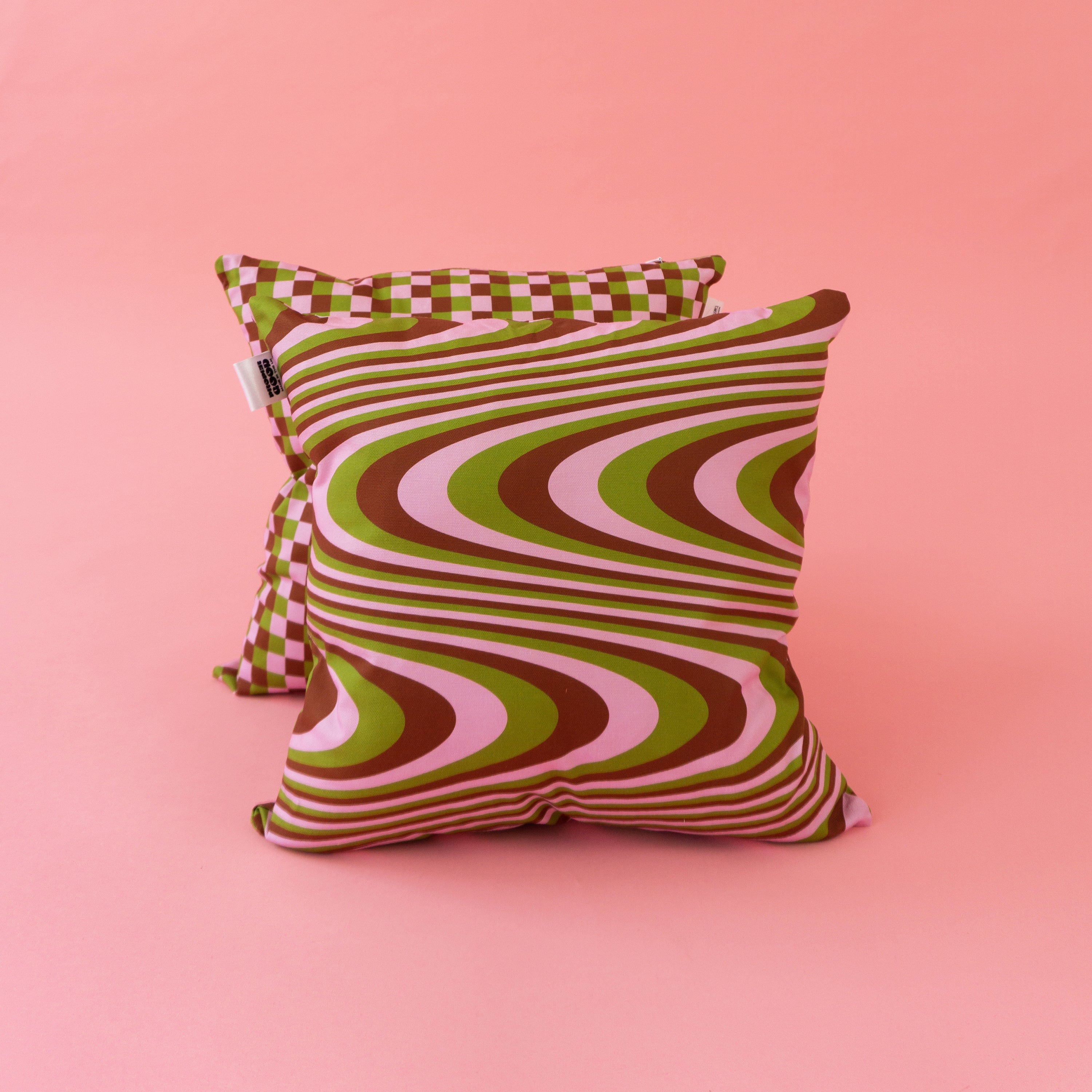 ★ COVER ONLY ★ Brown & Pink Cushion