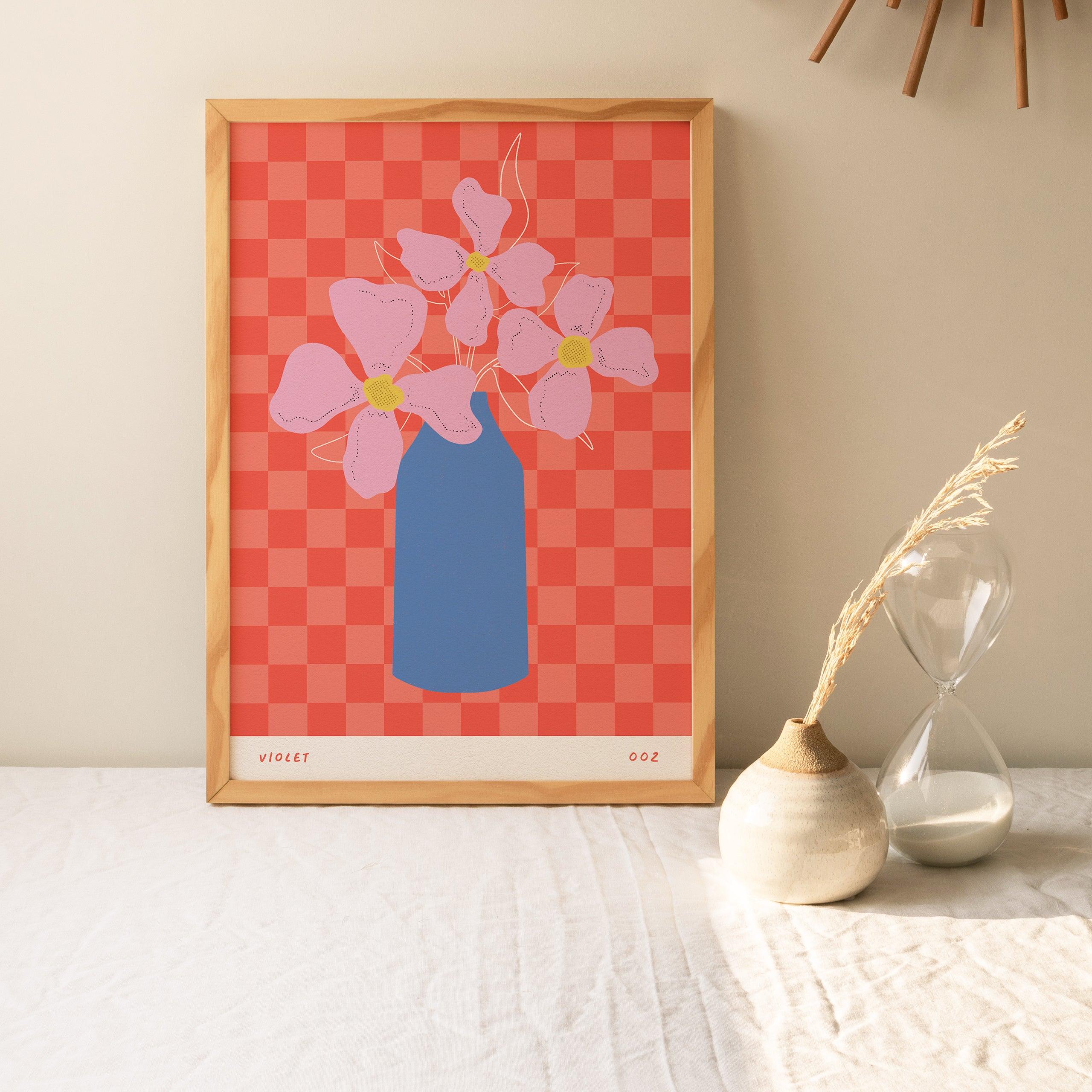 Violet February Birth Flower Print