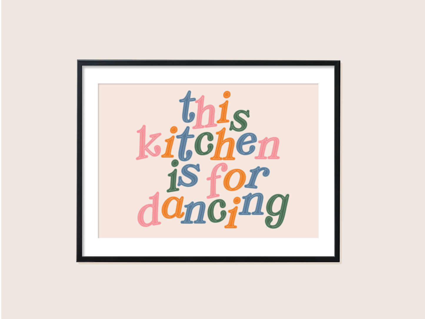 ★ A3 SAMPLE  ★ This Kitchen Is For Dancing Print