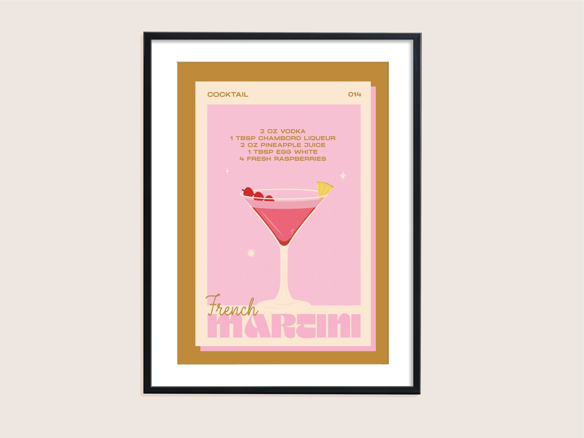 French Martini Print