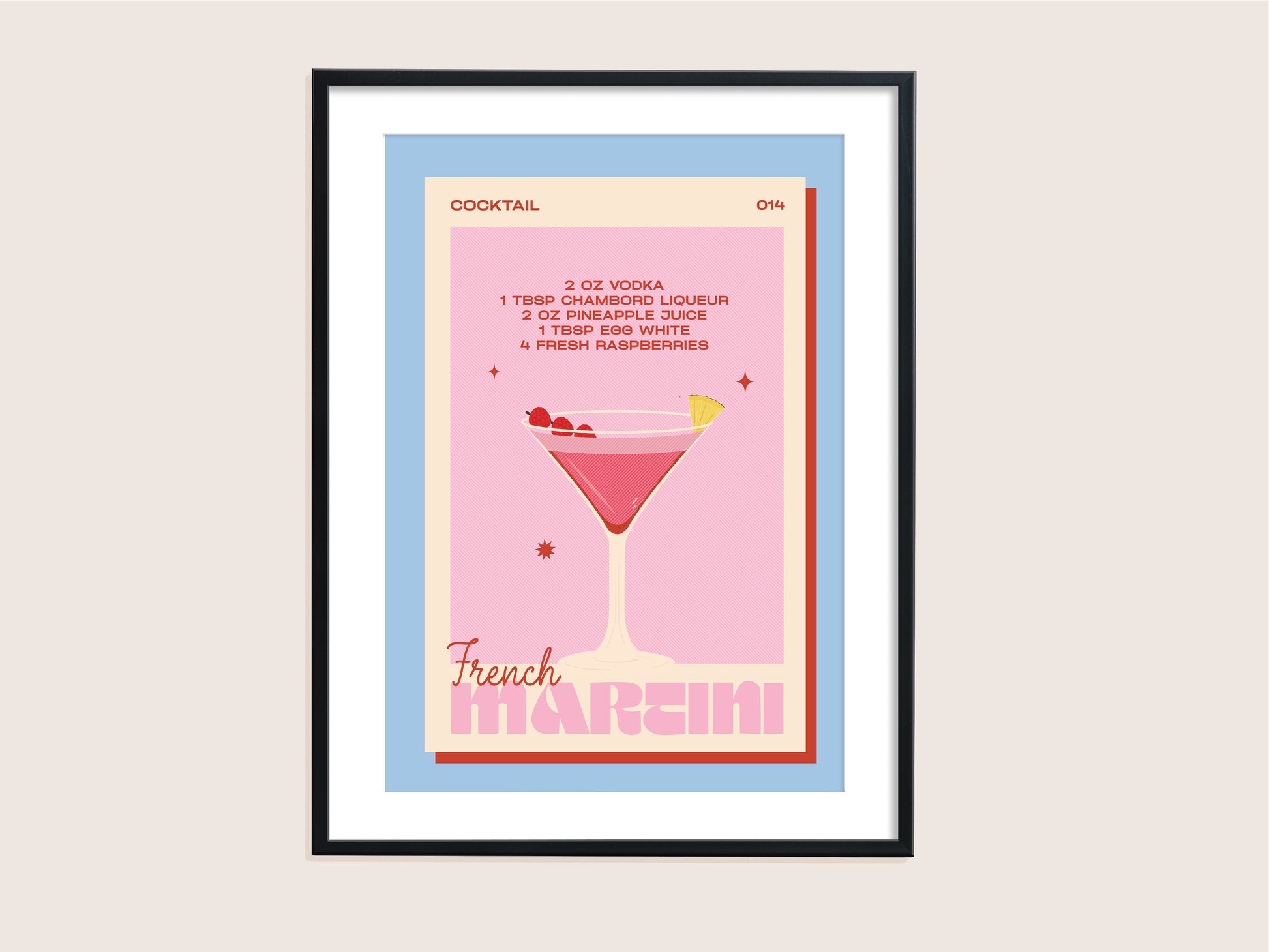 French Martini Print