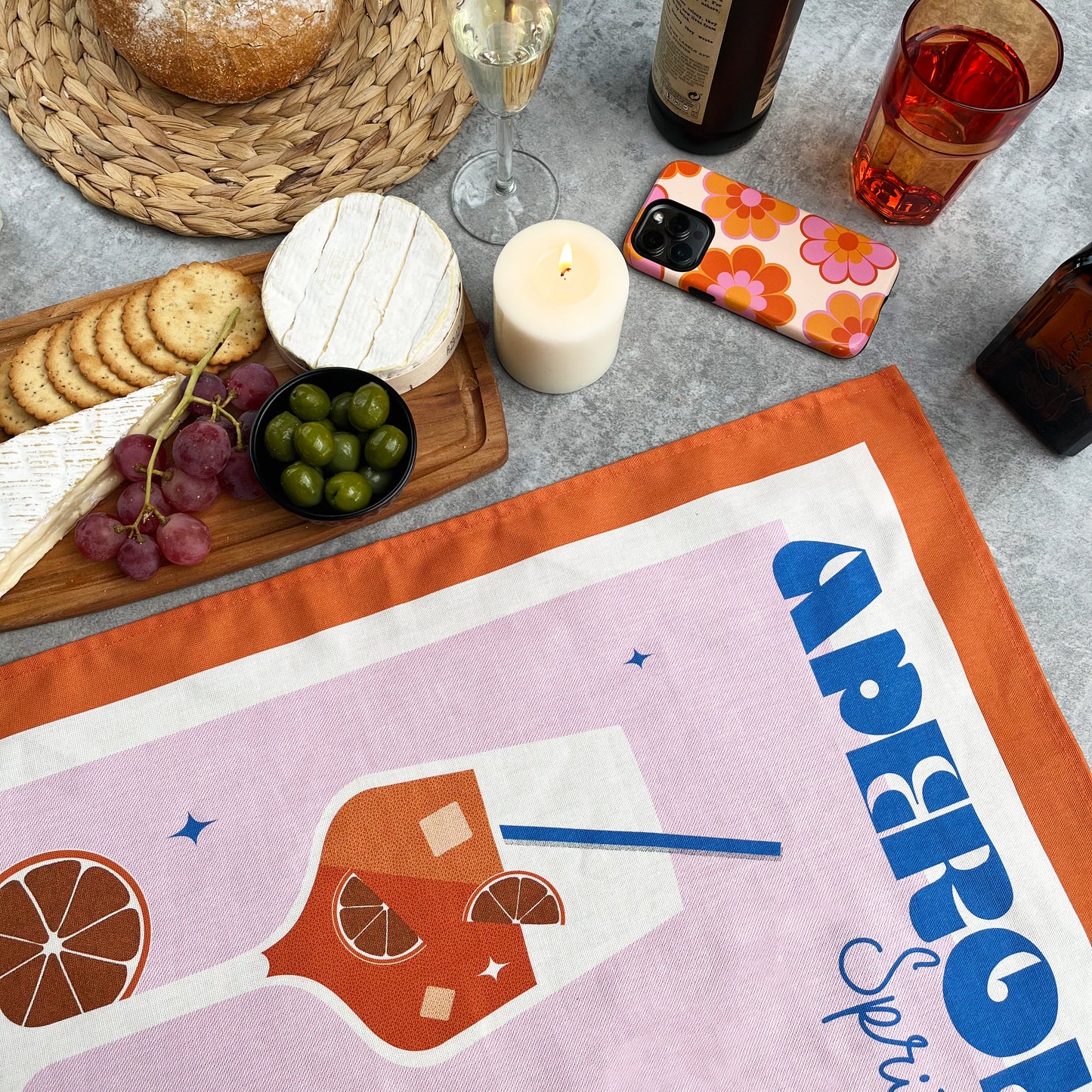 Aperol Spritz Tea Towel