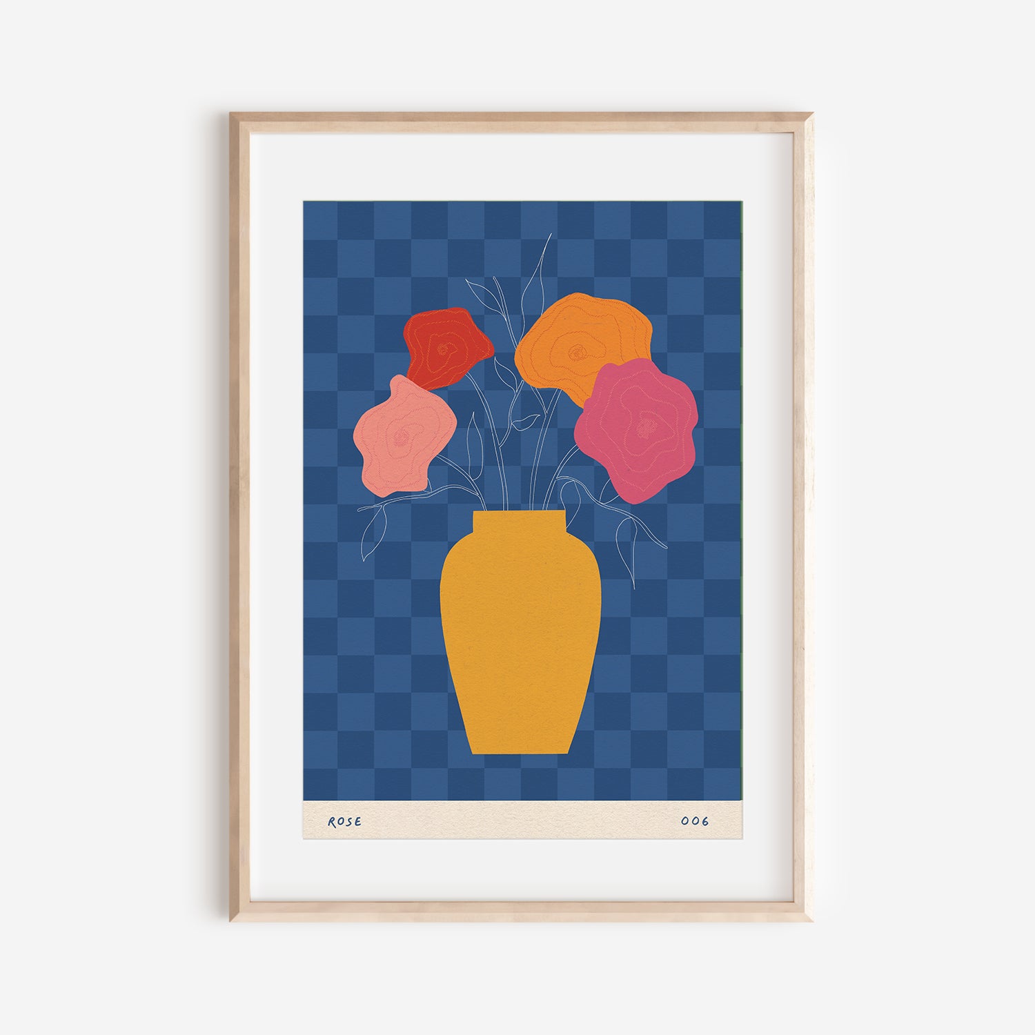 Rose June Birth Flower Print