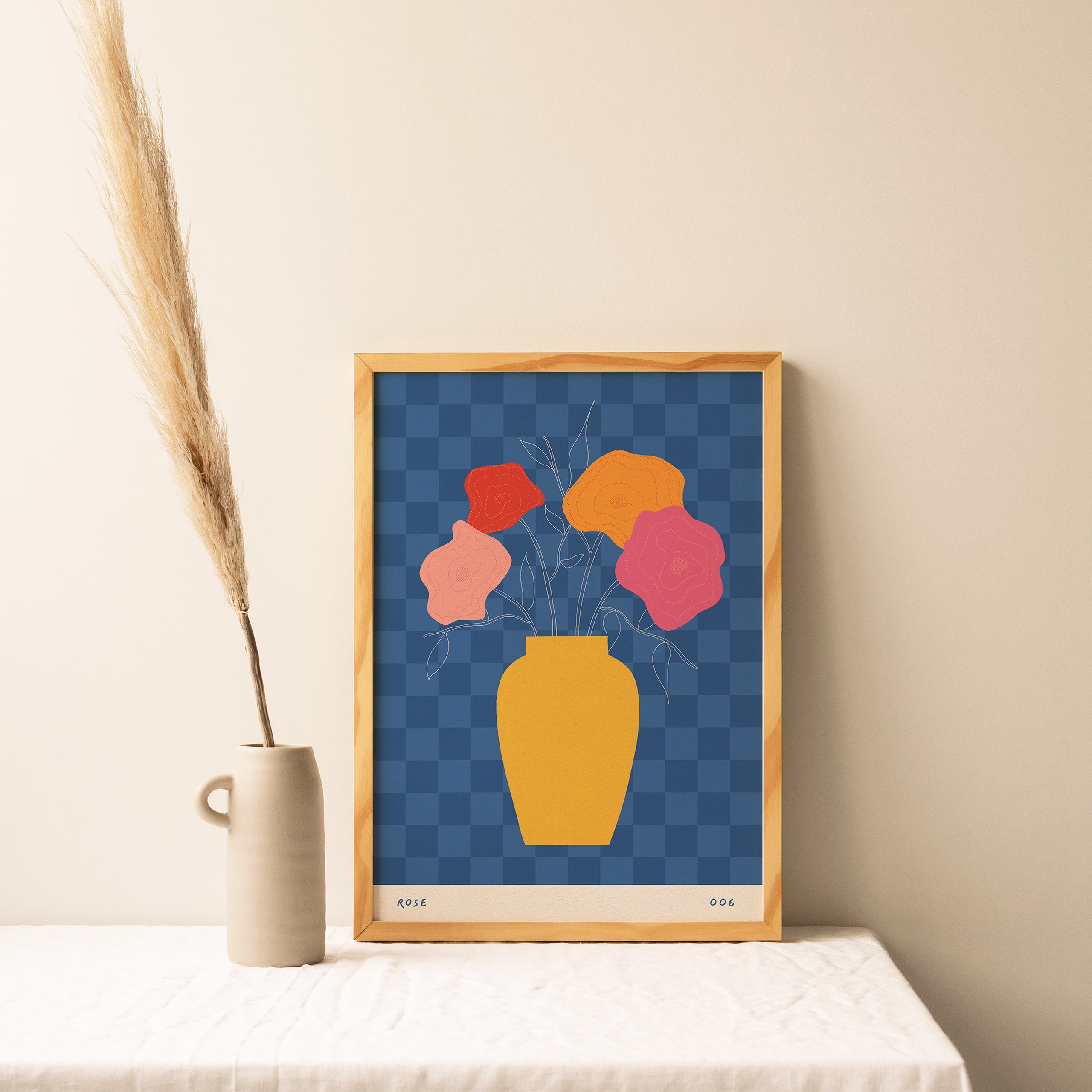 Rose June Birth Flower Print