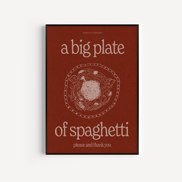 A Big Plate of Pasta Print