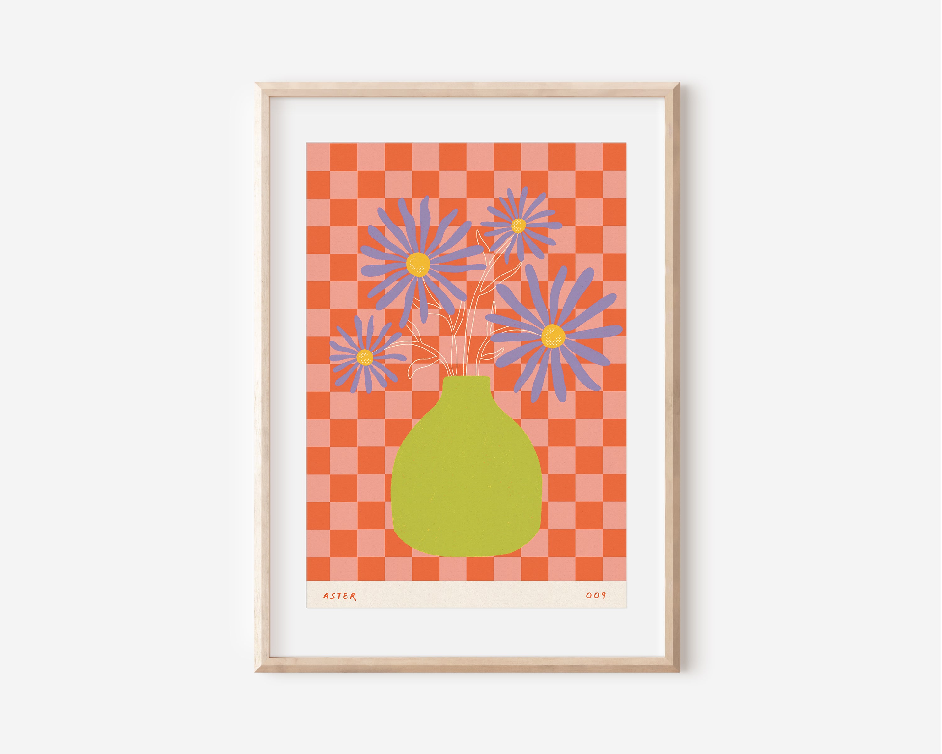 Aster September Birth Flower Print