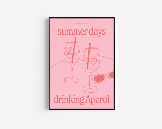 Summer Days Drinking Aperol Print