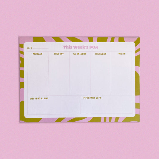 A4 WAVY WEEKLY PLANNER
