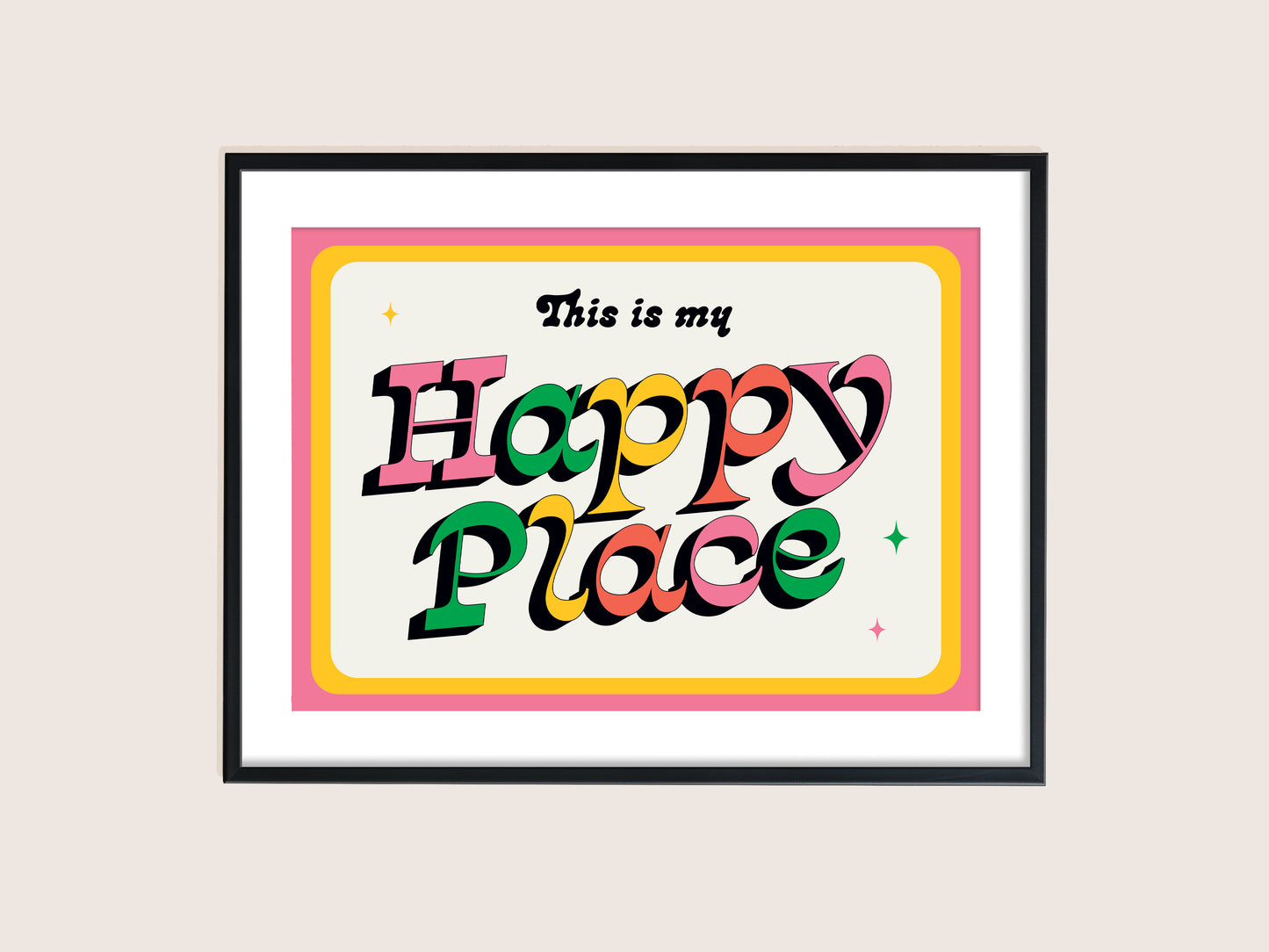 ★ A4 SAMPLE ★ Happy Place Print
